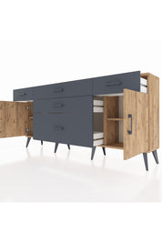 Arges Konsol 2 Raflı 5 Çekmeceli 2 Kapaklı 176x30x83 - S148M017V20A