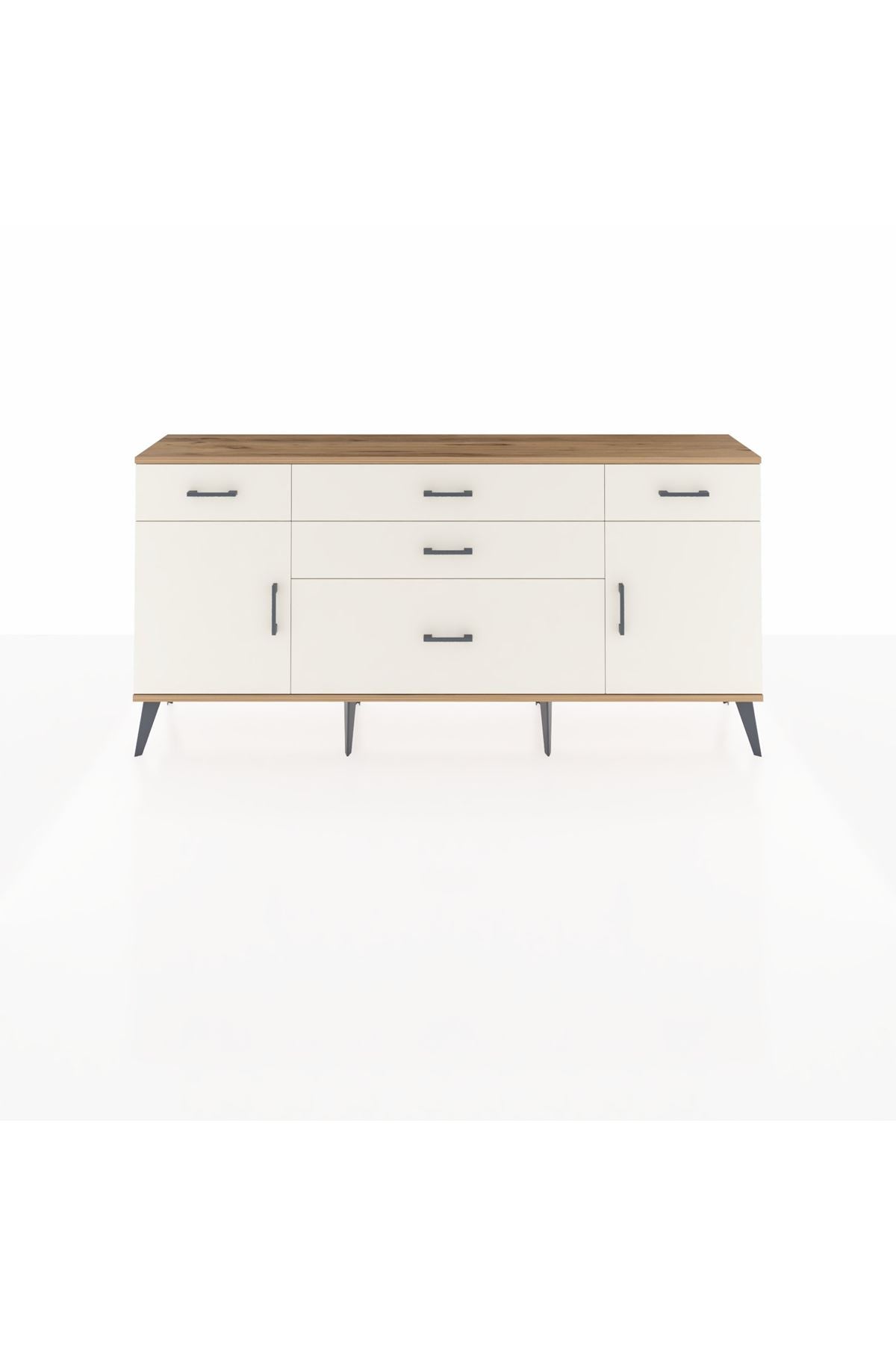 Arges Konsol 2 Raflı 5 Çekmeceli 2 Kapaklı 176x30x83 - S148M017V22A