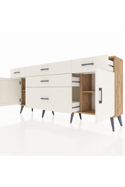 Arges Konsol 2 Raflı 5 Çekmeceli 2 Kapaklı 176x30x83 - S148M017V22A