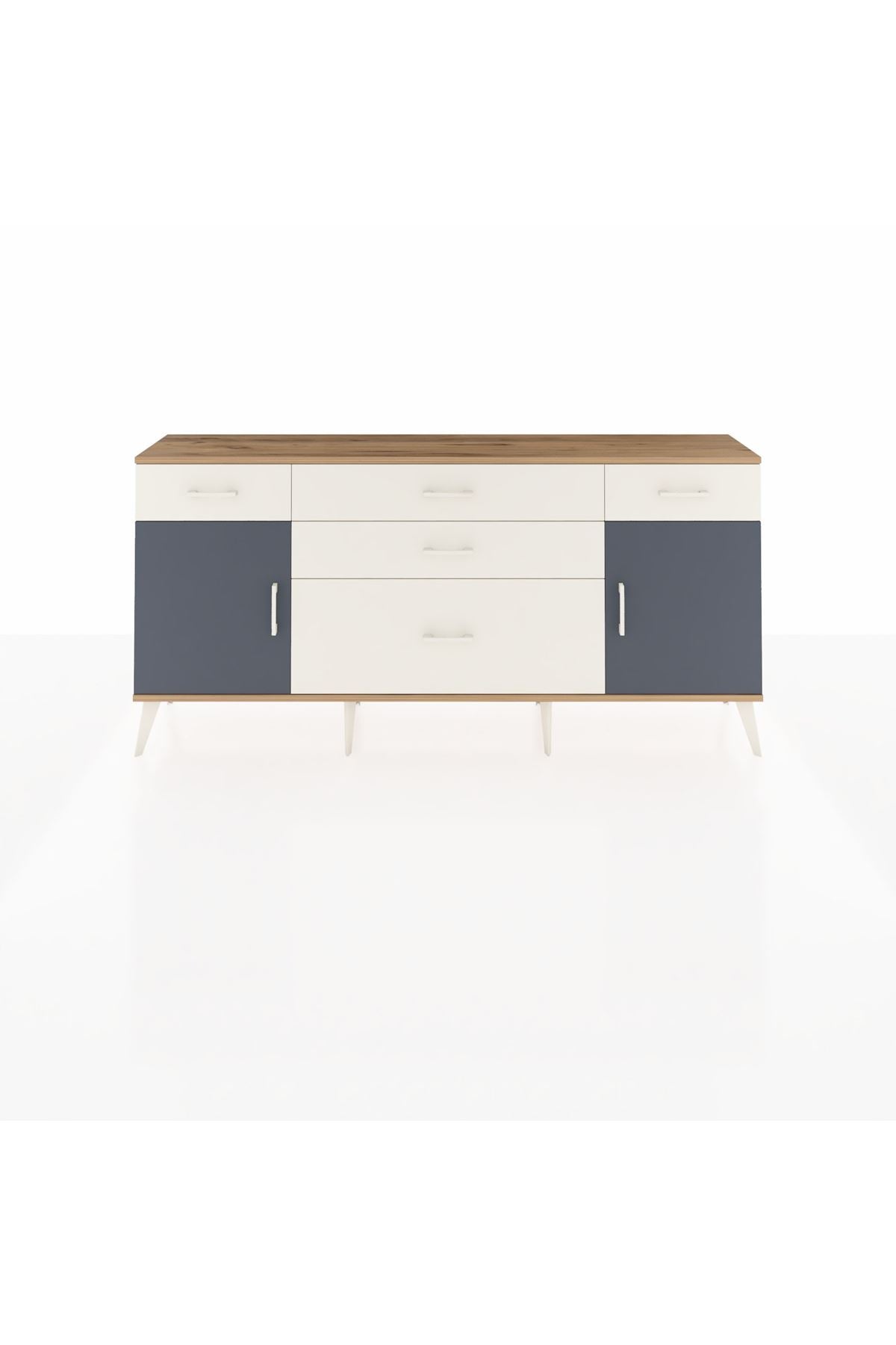 Arges Konsol 2 Raflı 5 Çekmeceli 2 Kapaklı 176x30x83 - S148M017V25A