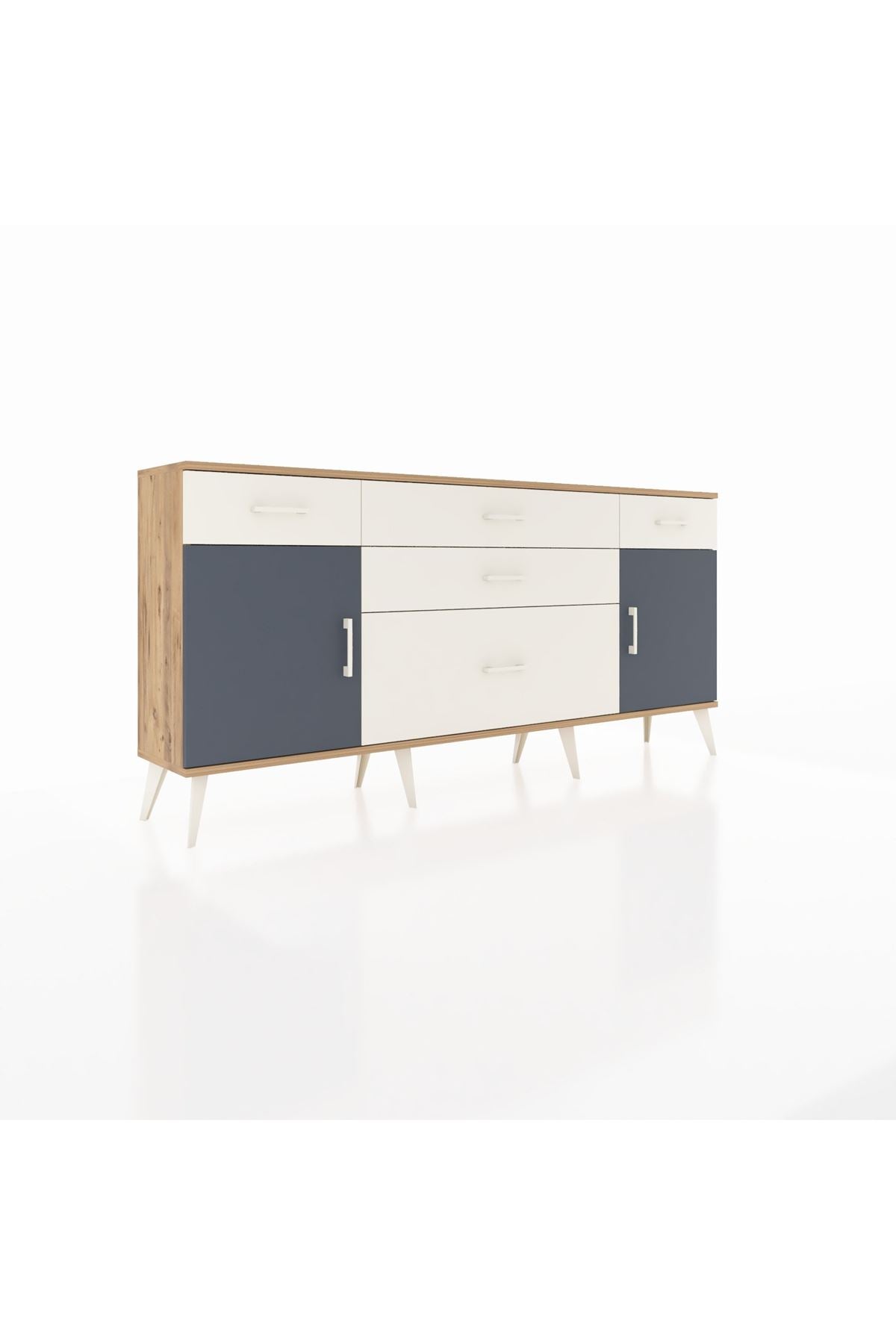 Arges Konsol 2 Raflı 5 Çekmeceli 2 Kapaklı 176x30x83 - S148M017V25A