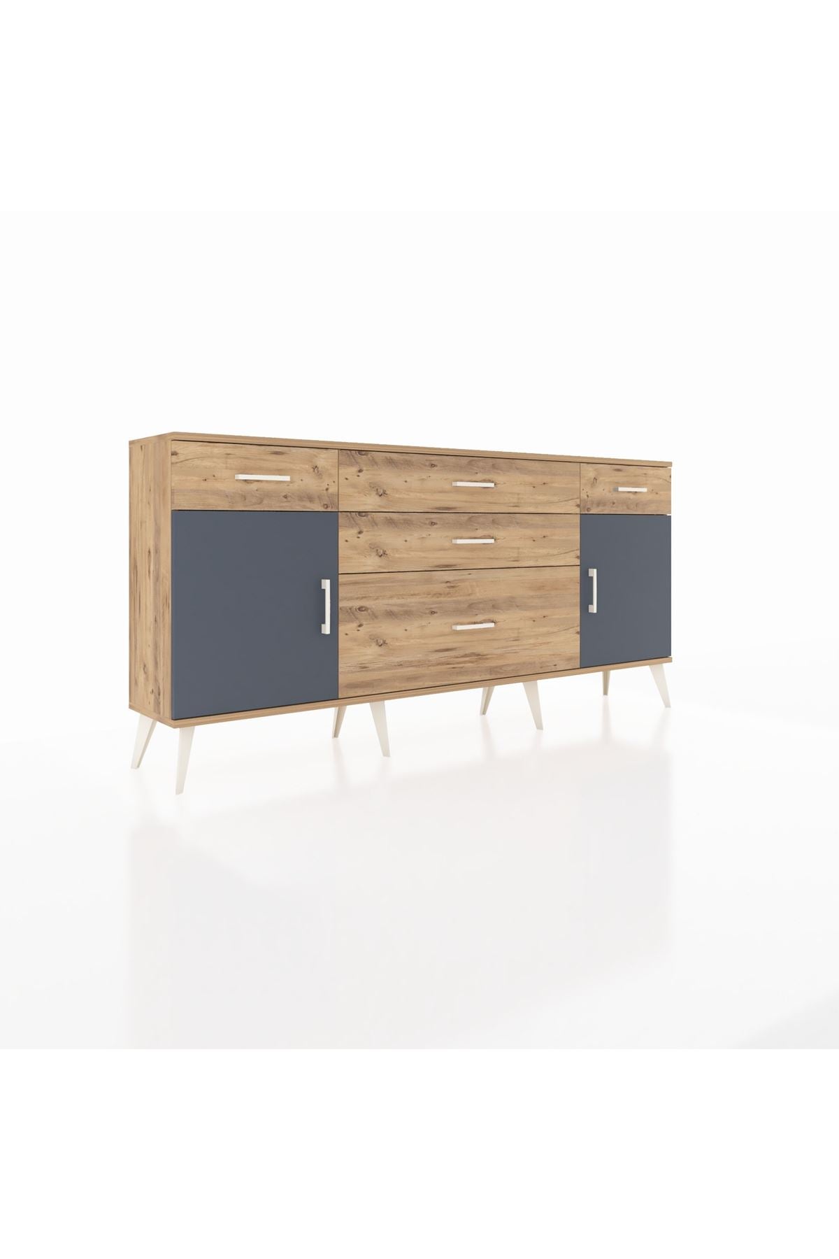 Arges Konsol 2 Raflı 5 Çekmeceli 2 Kapaklı 176x30x83 - S148M017V27A