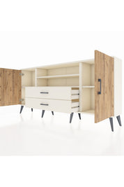 Arges Konsol 4 Raflı 2 Çekmeceli 2 Kapaklı 176x30x83 - S148M018V01A