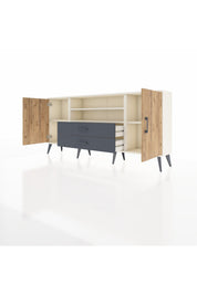 Arges Konsol 4 Raflı 2 Çekmeceli 2 Kapaklı 176x30x83 - S148M018V02A
