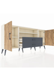 Arges Konsol 4 Raflı 2 Çekmeceli 2 Kapaklı 176x30x83 - S148M018V02A