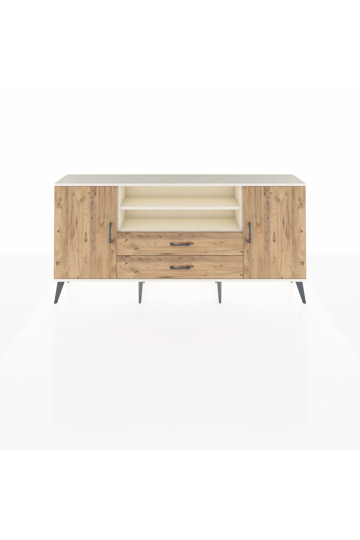 Arges Konsol 4 Raflı 2 Çekmeceli 2 Kapaklı 176x30x83 - S148M018V03A