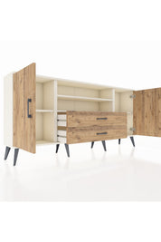 Arges Konsol 4 Raflı 2 Çekmeceli 2 Kapaklı 176x30x83 - S148M018V03A