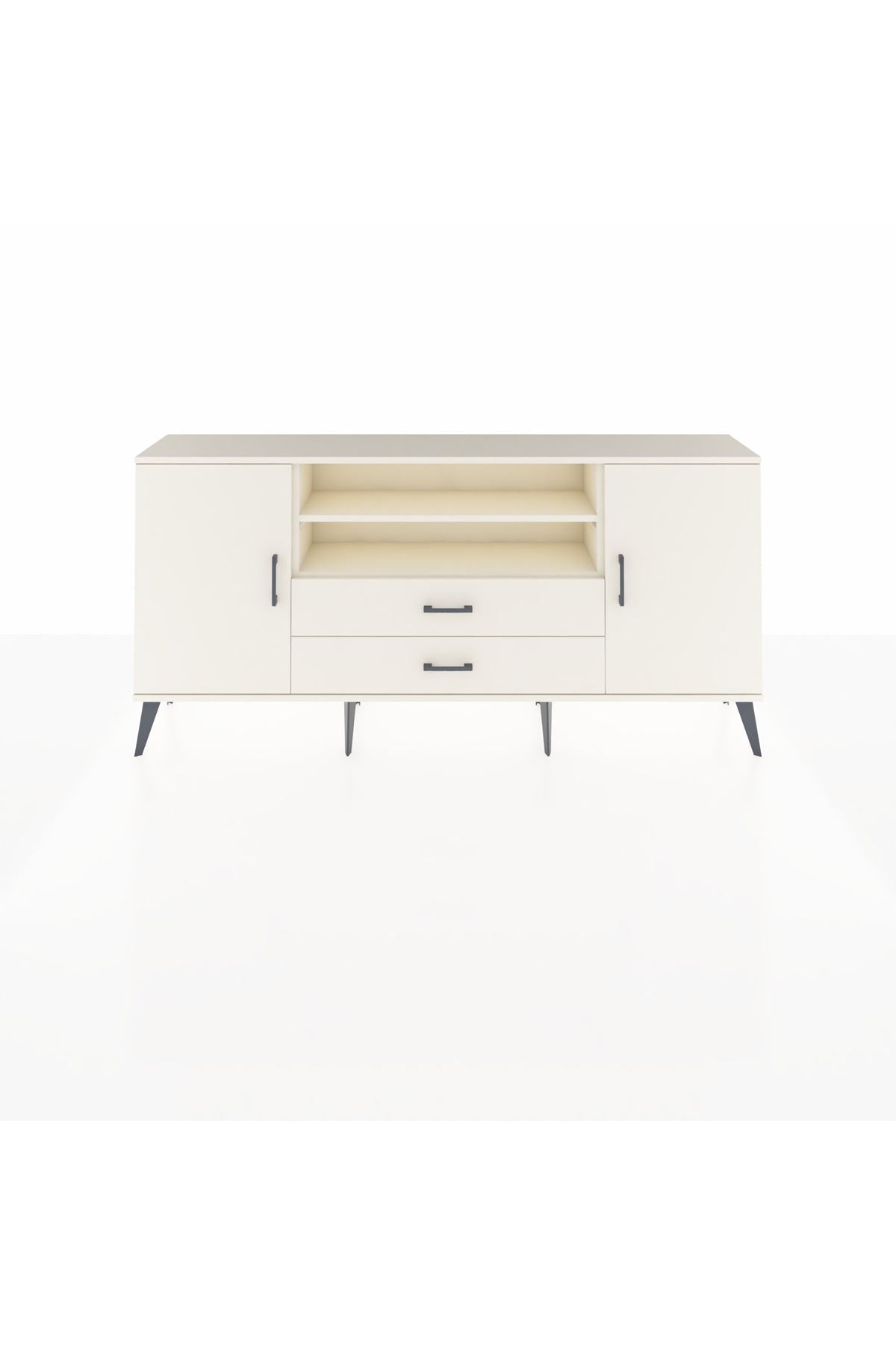 Arges Konsol 4 Raflı 2 Çekmeceli 2 Kapaklı 176x30x83 - S148M018V04A