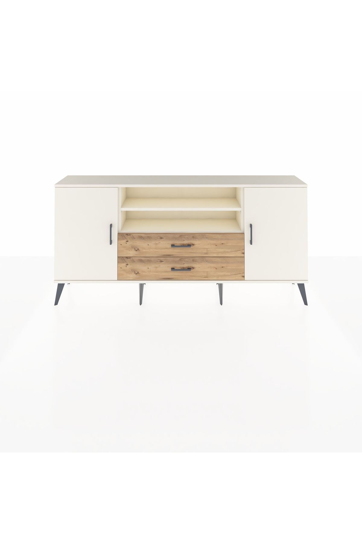 Arges Konsol 4 Raflı 2 Çekmeceli 2 Kapaklı 176x30x83 - S148M018V06A