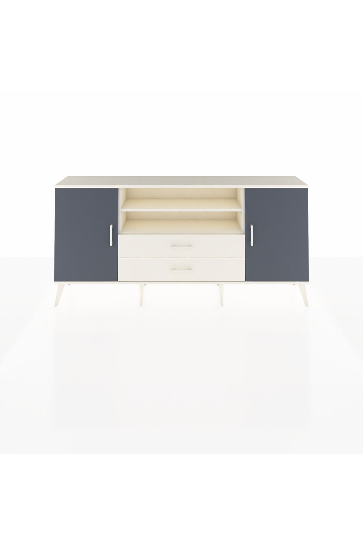 Arges Konsol 4 Raflı 2 Çekmeceli 2 Kapaklı 176x30x83 - S148M018V07A