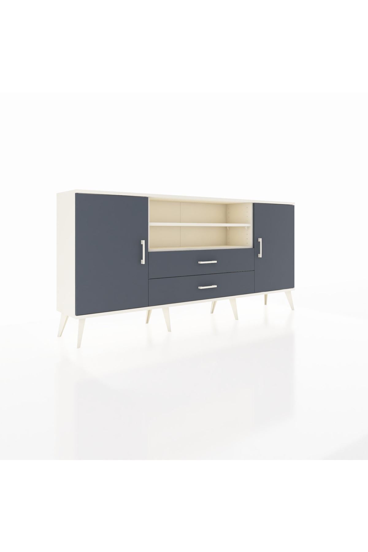 Arges Konsol 4 Raflı 2 Çekmeceli 2 Kapaklı 176x30x83 - S148M018V08A