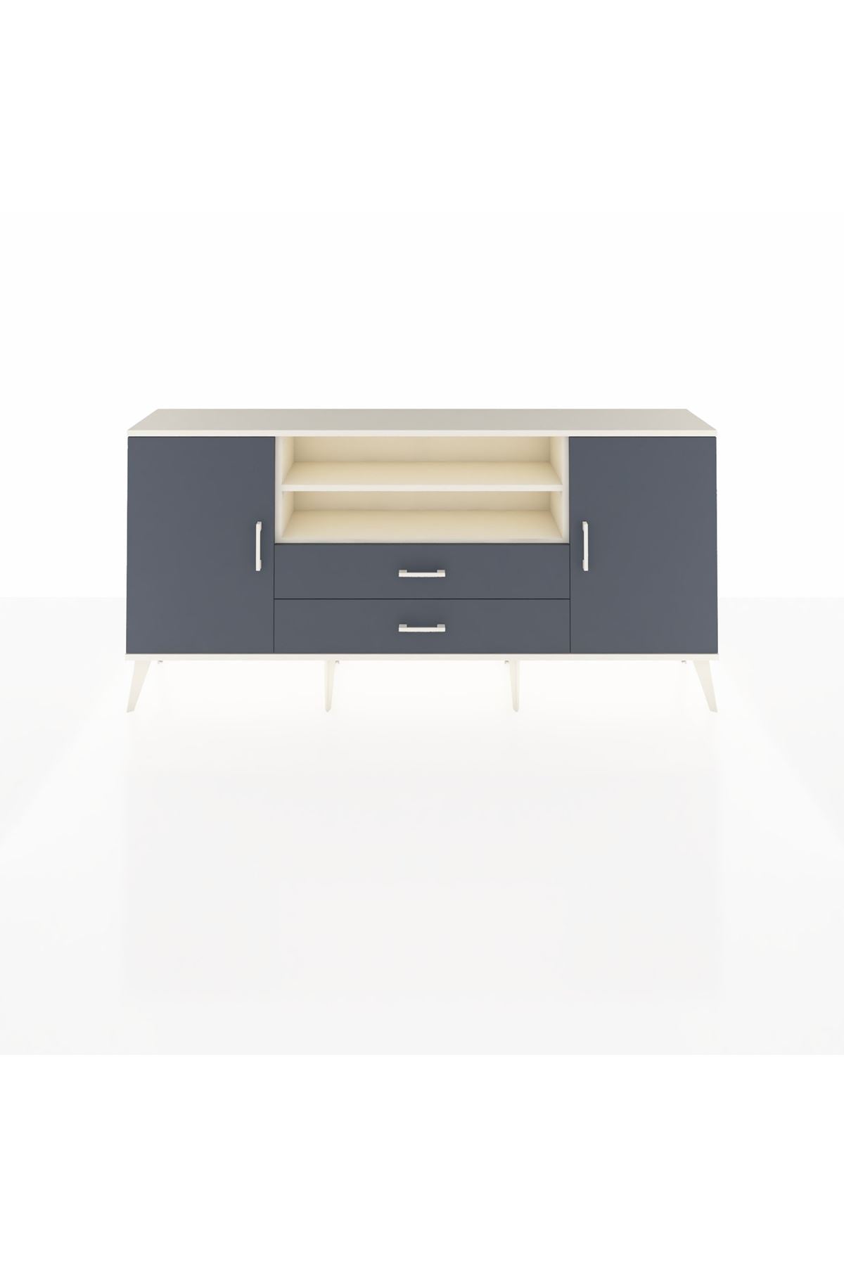 Arges Konsol 4 Raflı 2 Çekmeceli 2 Kapaklı 176x30x83 - S148M018V08A