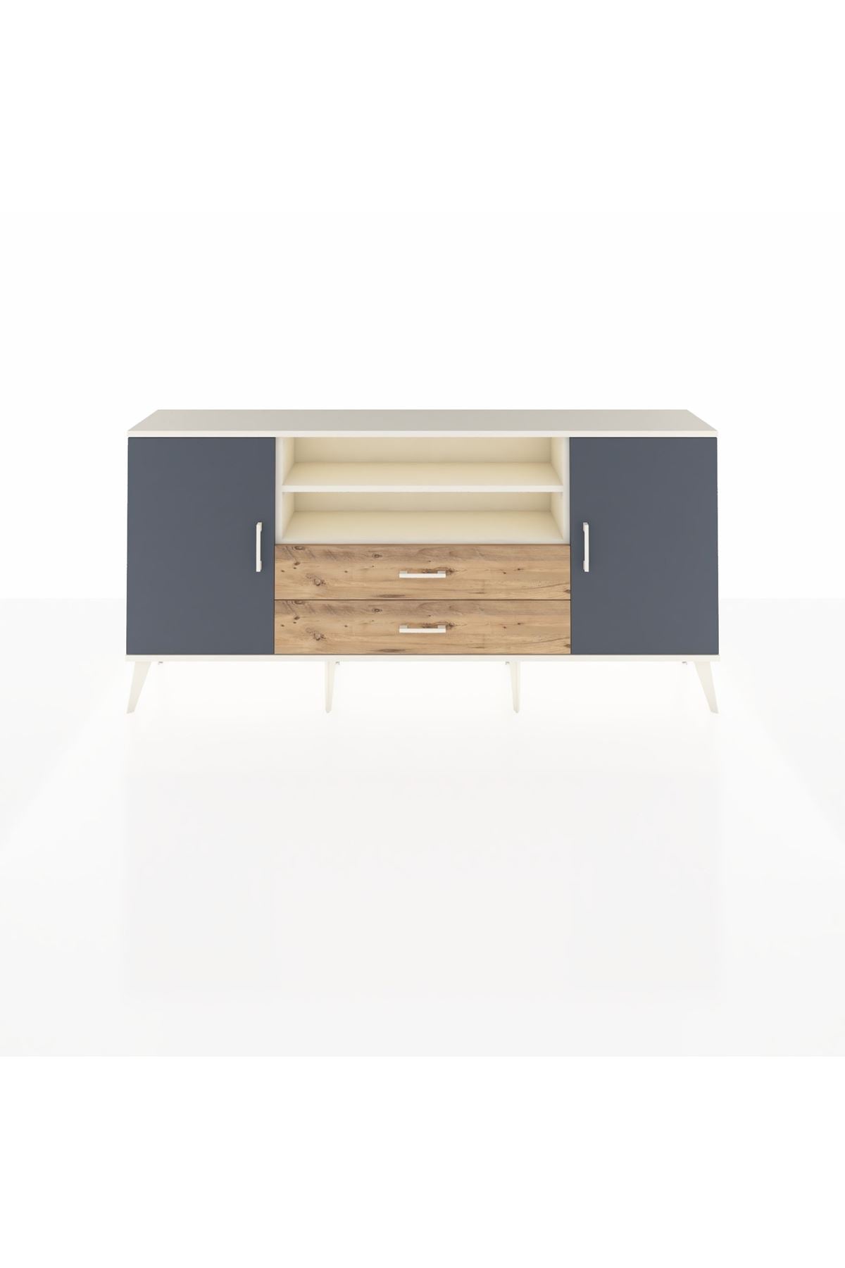 Arges Konsol 4 Raflı 2 Çekmeceli 2 Kapaklı 176x30x83 - S148M018V09A