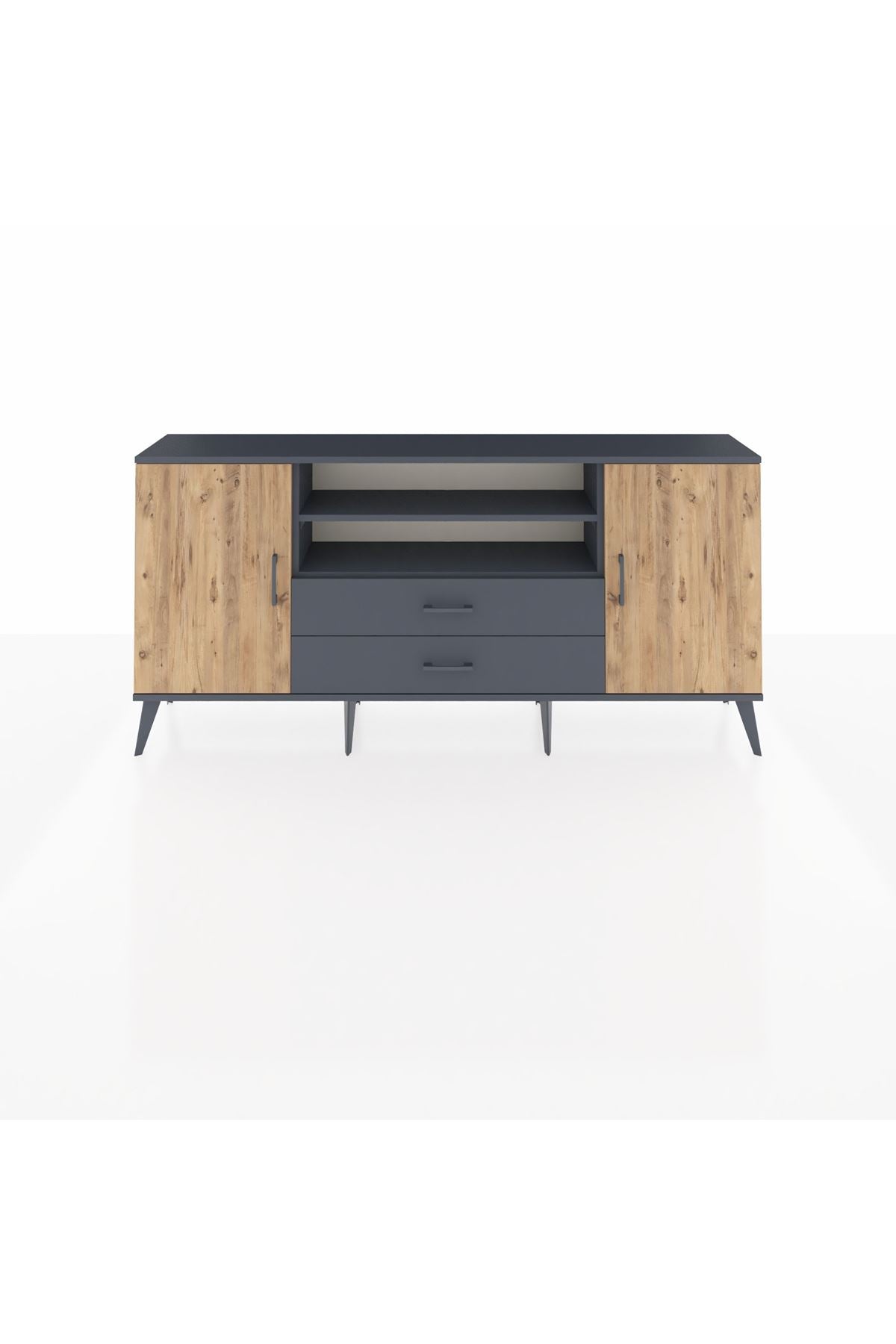 Arges Konsol 4 Raflı 2 Çekmeceli 2 Kapaklı 176x30x83 - S148M018V11A