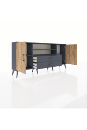 Arges Konsol 4 Raflı 2 Çekmeceli 2 Kapaklı 176x30x83 - S148M018V11A