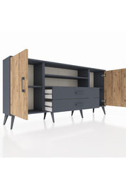 Arges Konsol 4 Raflı 2 Çekmeceli 2 Kapaklı 176x30x83 - S148M018V11A