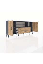 Arges Konsol 4 Raflı 2 Çekmeceli 2 Kapaklı 176x30x83 - S148M018V12A