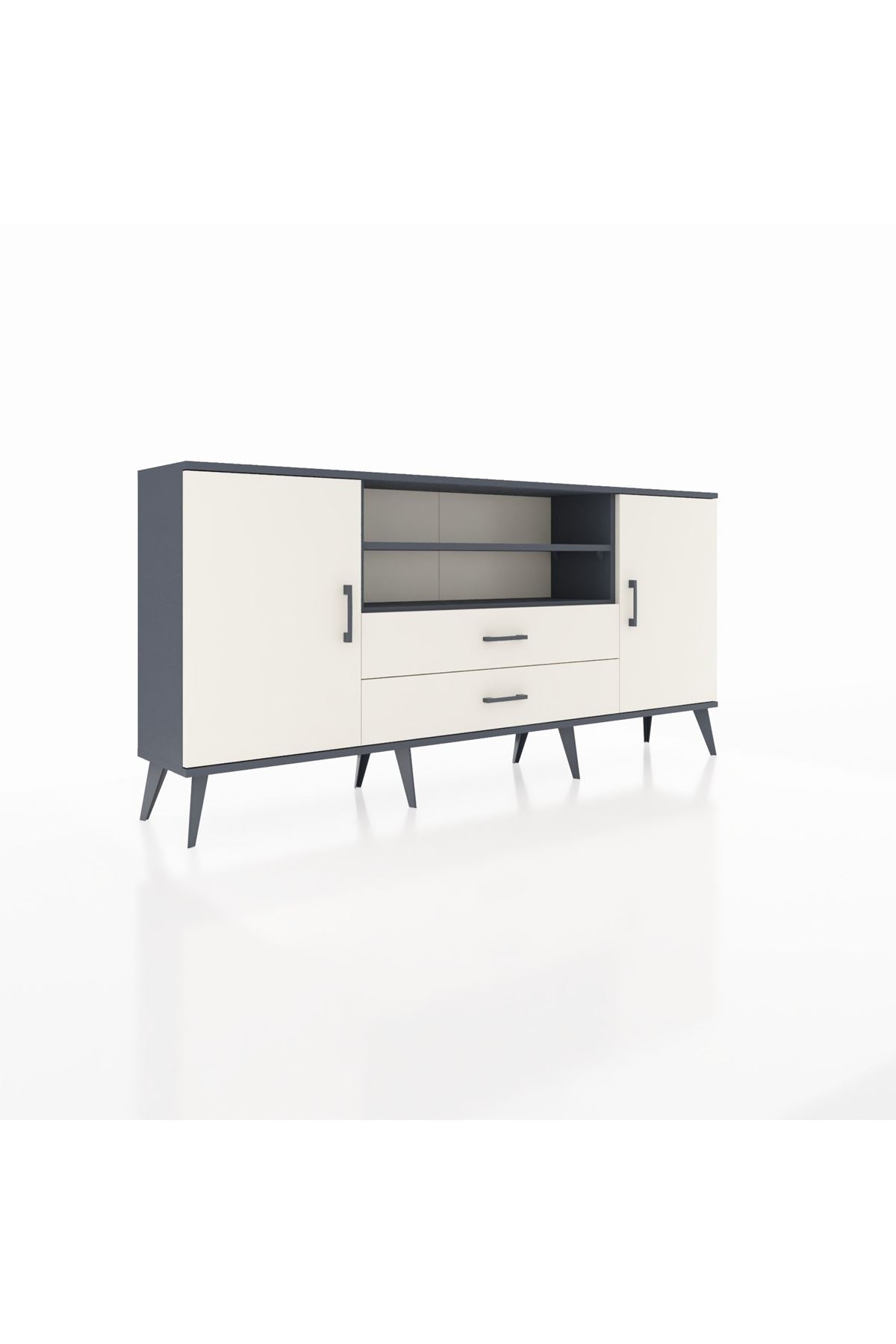 Arges Konsol 4 Raflı 2 Çekmeceli 2 Kapaklı 176x30x83 - S148M018V13A