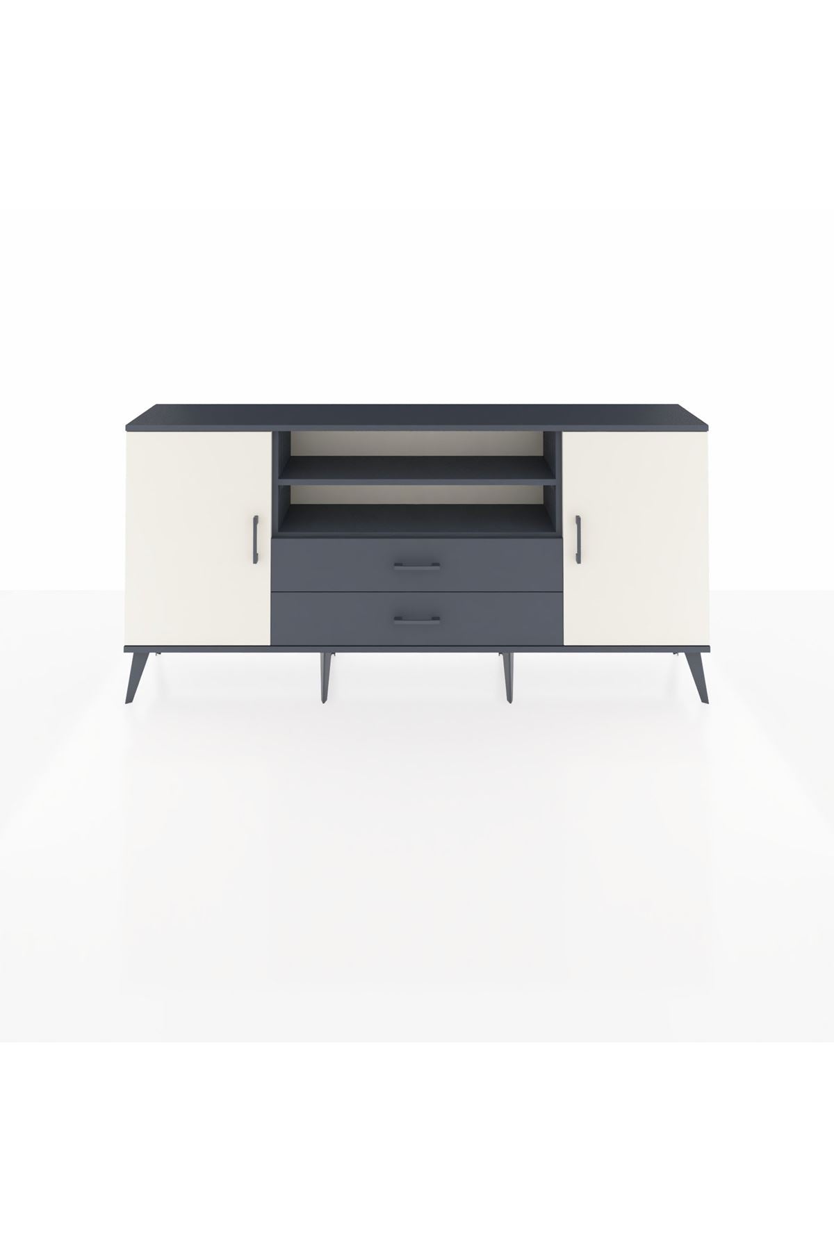 Arges Konsol 4 Raflı 2 Çekmeceli 2 Kapaklı 176x30x83 - S148M018V14A