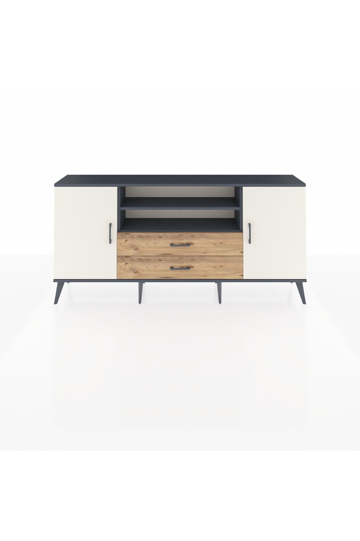 Arges Konsol 4 Raflı 2 Çekmeceli 2 Kapaklı 176x30x83 - S148M018V15A
