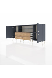 Arges Konsol 4 Raflı 2 Çekmeceli 2 Kapaklı 176x30x83 - S148M018V18A