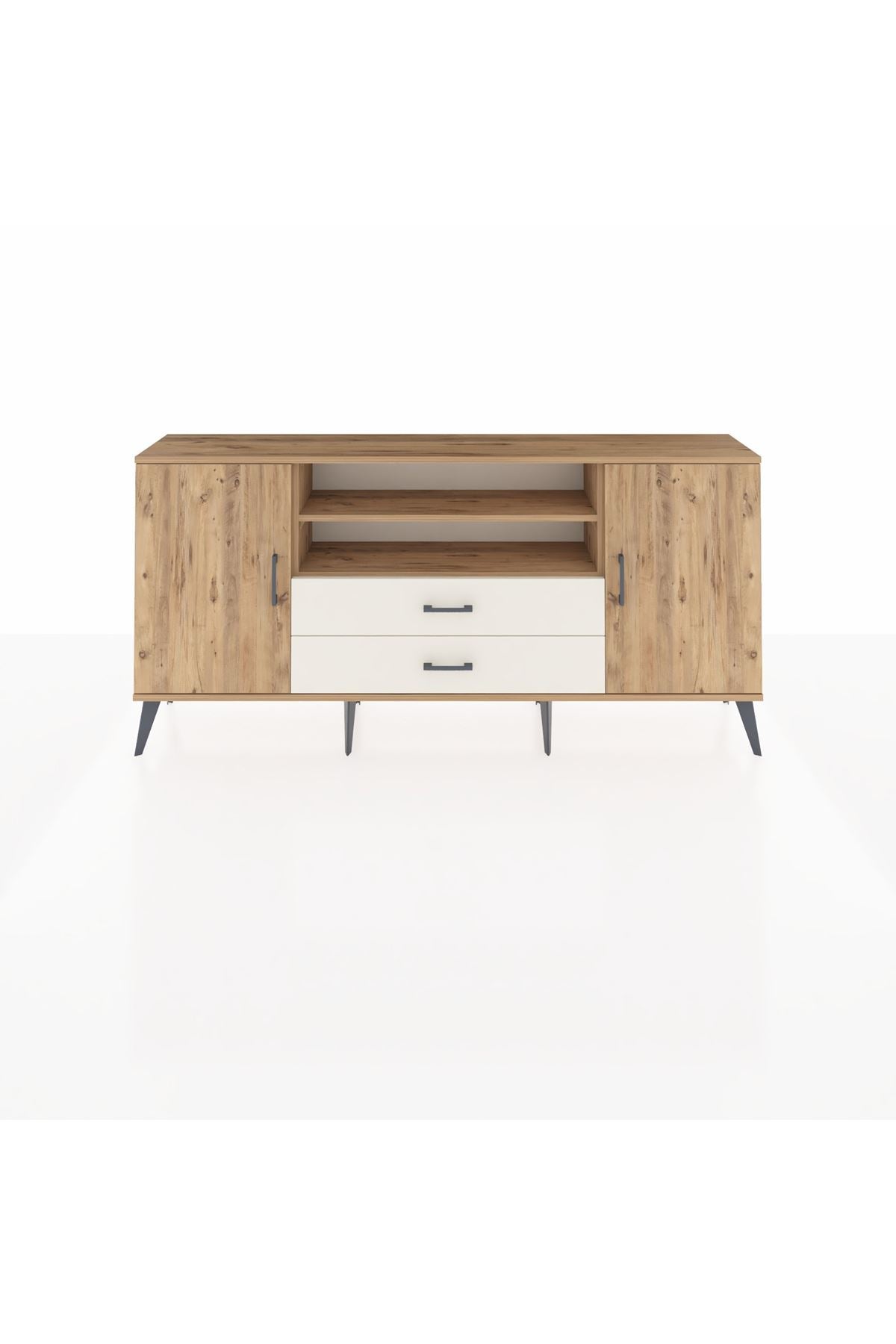 Arges Konsol 4 Raflı 2 Çekmeceli 2 Kapaklı 176x30x83 - S148M018V19A