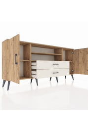 Arges Konsol 4 Raflı 2 Çekmeceli 2 Kapaklı 176x30x83 - S148M018V19A