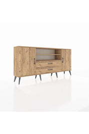 Arges Konsol 4 Raflı 2 Çekmeceli 2 Kapaklı 176x30x83 - S148M018V21A