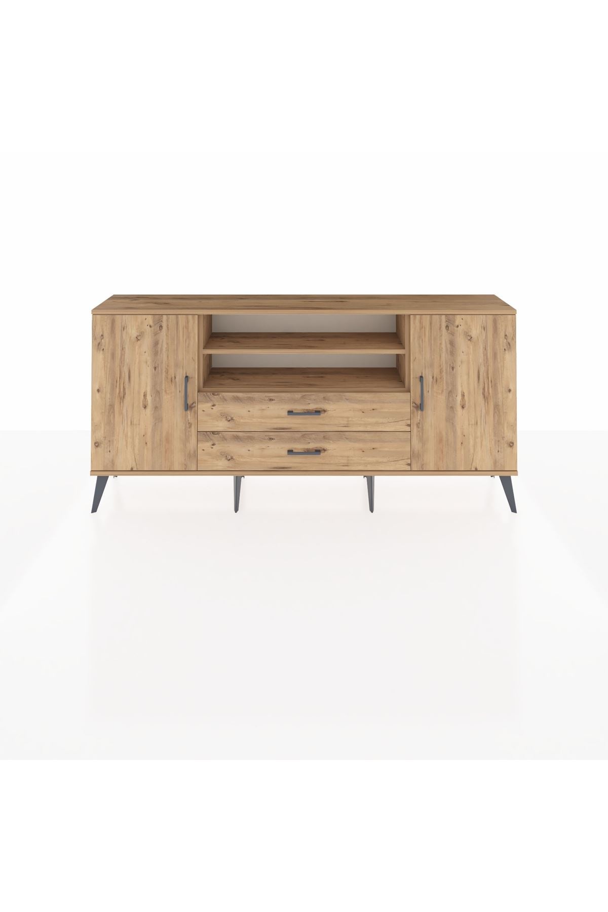 Arges Konsol 4 Raflı 2 Çekmeceli 2 Kapaklı 176x30x83 - S148M018V21A