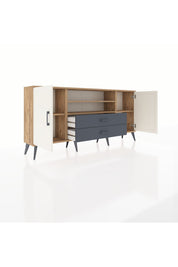Arges Konsol 4 Raflı 2 Çekmeceli 2 Kapaklı 176x30x83 - S148M018V23A
