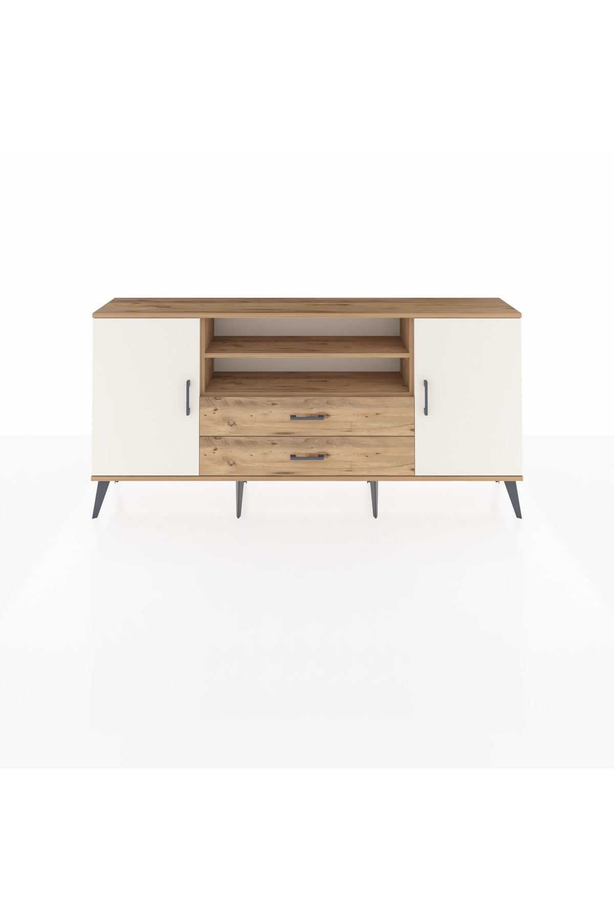 Arges Konsol 4 Raflı 2 Çekmeceli 2 Kapaklı 176x30x83 - S148M018V24A