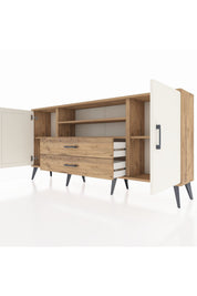 Arges Konsol 4 Raflı 2 Çekmeceli 2 Kapaklı 176x30x83 - S148M018V24A