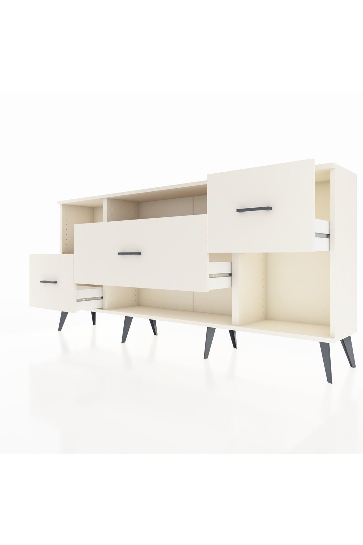 Arges Konsol 2 Raflı 3 Çekmeceli 176x30x83 - S148M019V01A