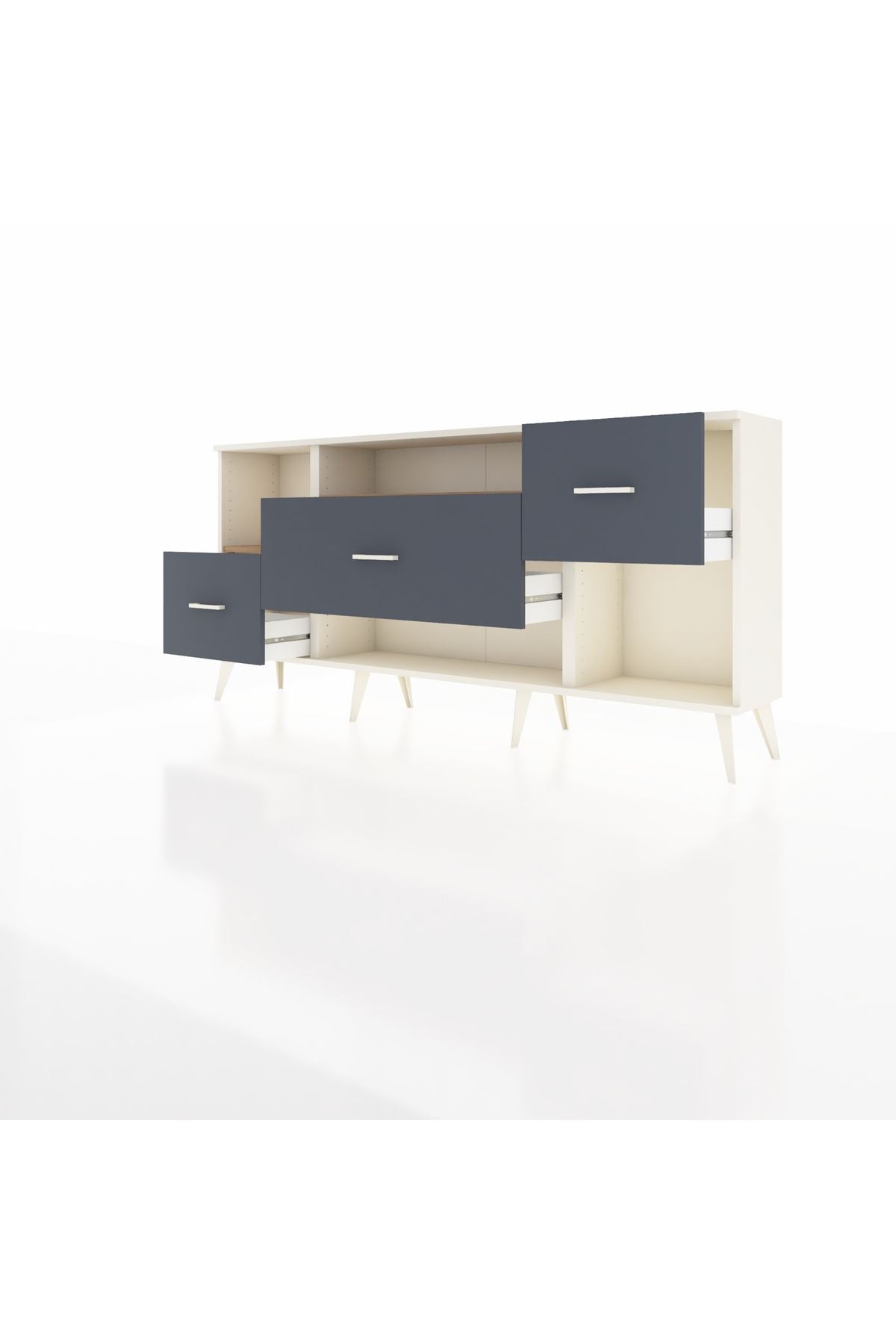 Arges Konsol 2 Raflı 3 Çekmeceli 176x30x83 - S148M019V02A