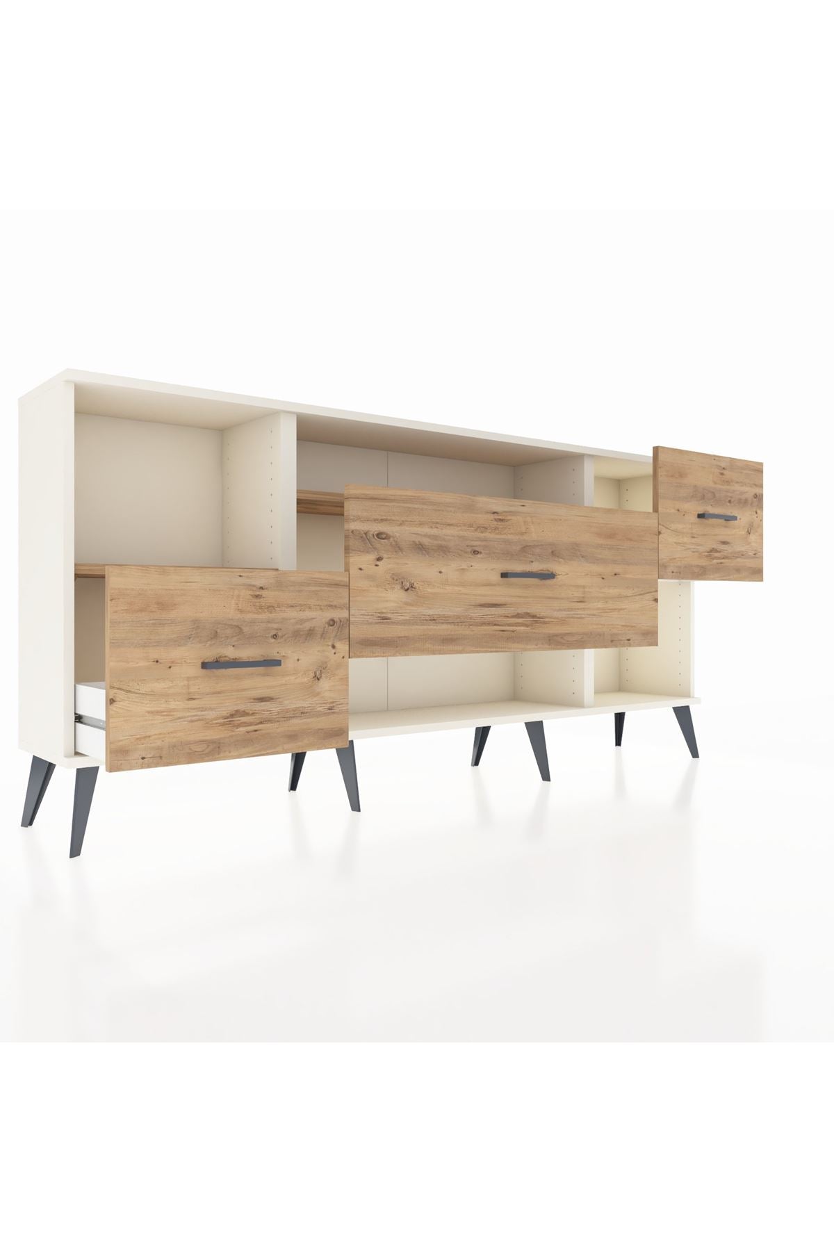 Arges Konsol 2 Raflı 3 Çekmeceli 176x30x83 - S148M019V03A