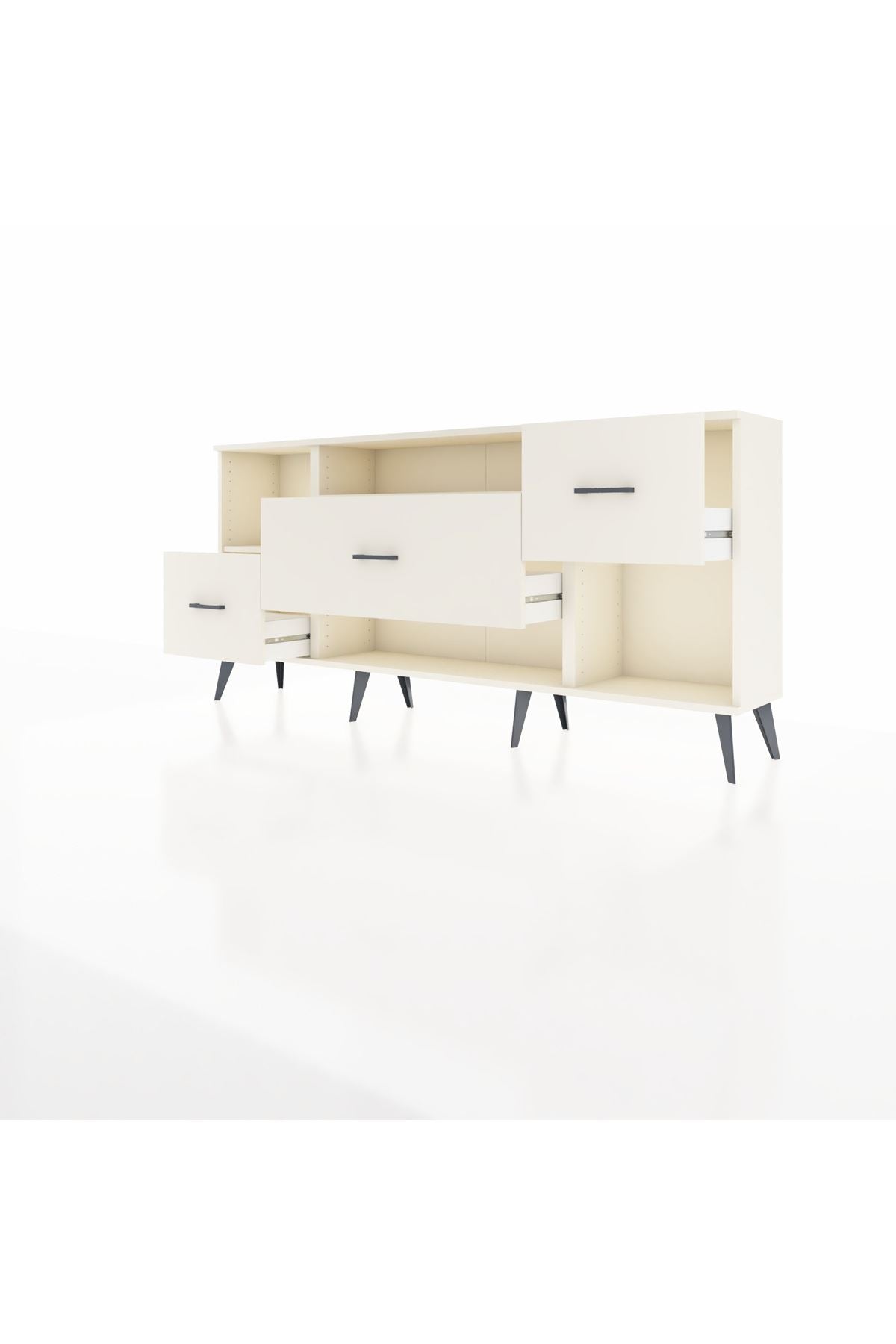 Arges Konsol 2 Raflı 3 Çekmeceli 176x30x83 - S148M019V04A