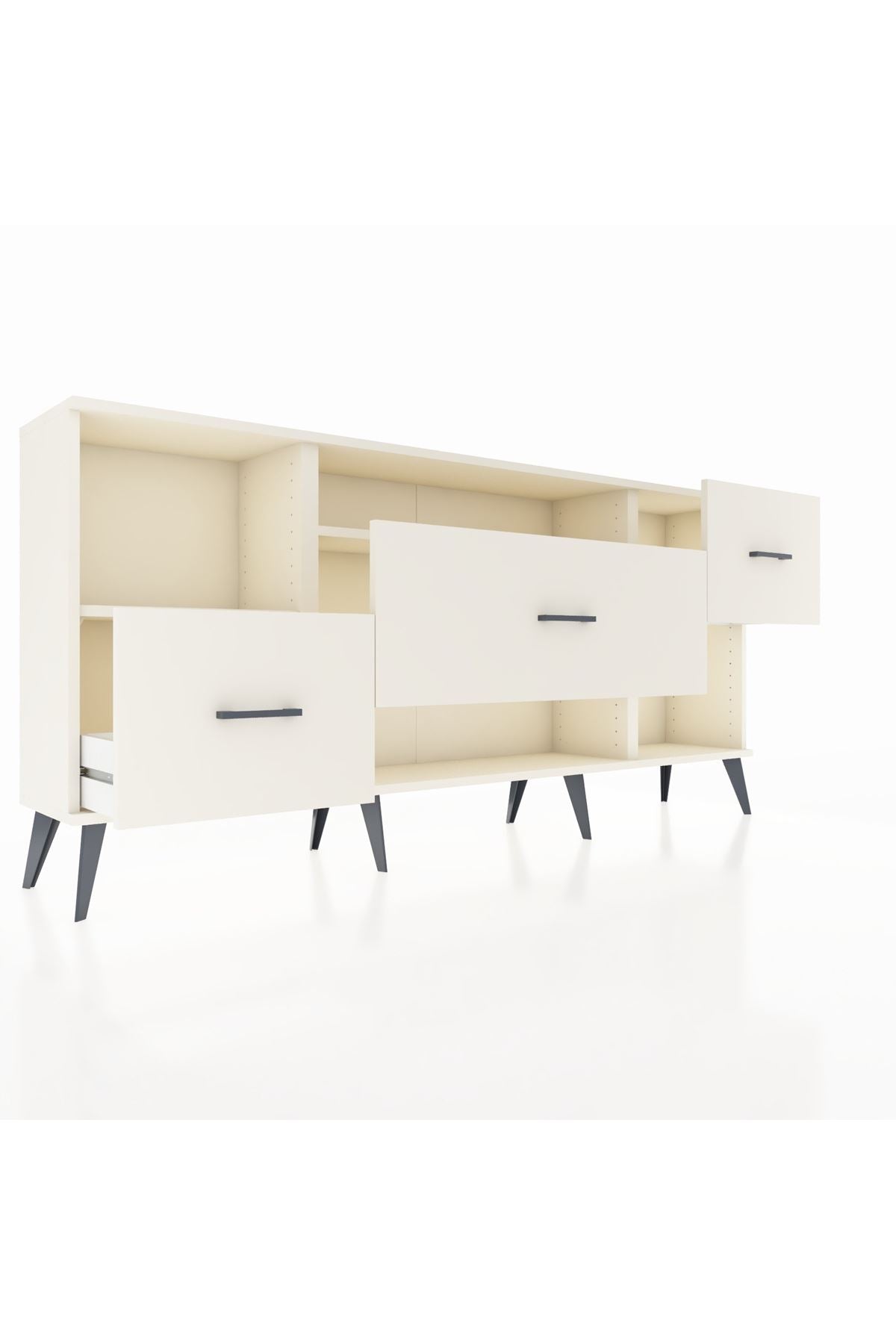 Arges Konsol 2 Raflı 3 Çekmeceli 176x30x83 - S148M019V04A