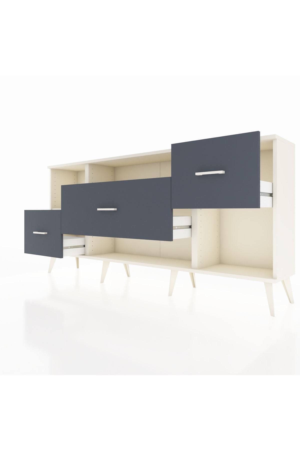 Arges Konsol 2 Raflı 3 Çekmeceli 176x30x83 - S148M019V05A