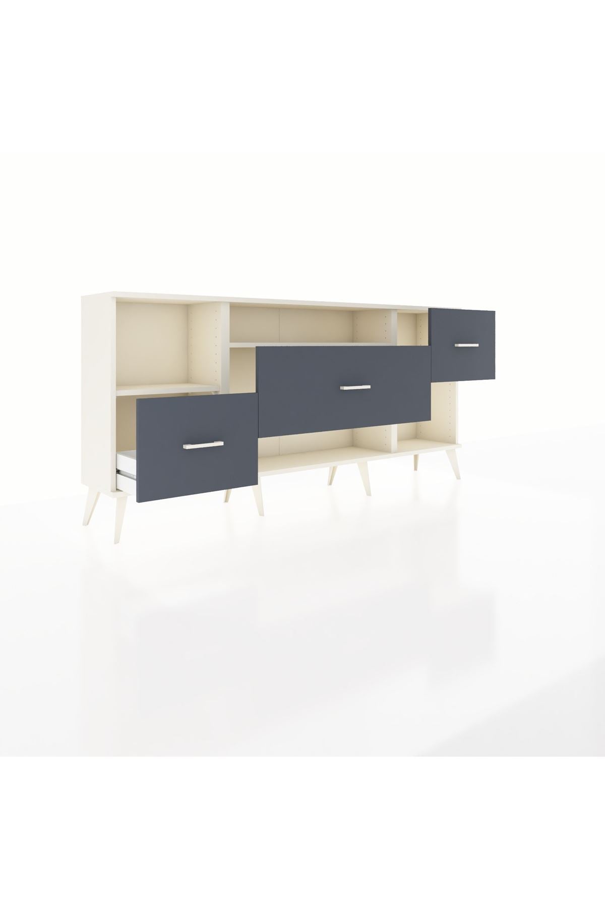 Arges Konsol 2 Raflı 3 Çekmeceli 176x30x83 - S148M019V05A