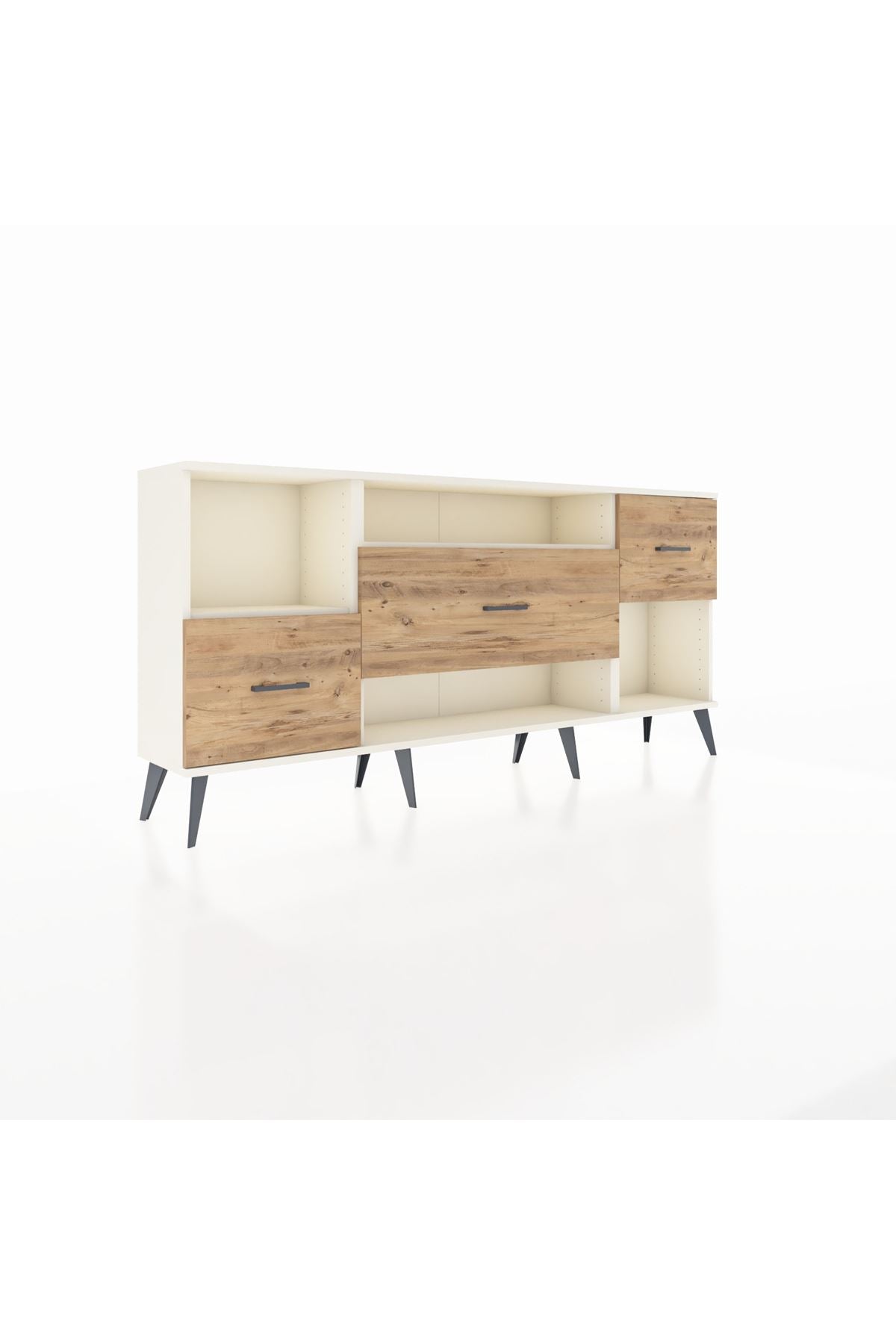 Arges Konsol 2 Raflı 3 Çekmeceli 176x30x83 - S148M019V06A