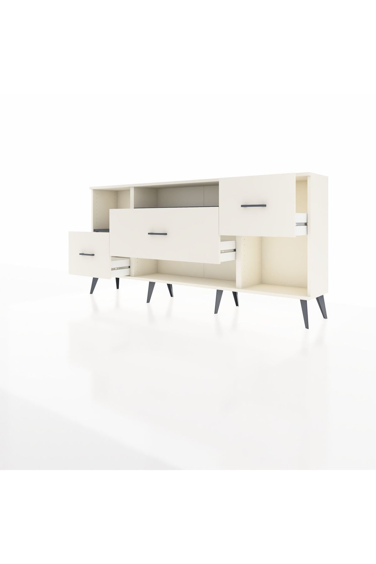 Arges Konsol 2 Raflı 3 Çekmeceli 176x30x83 - S148M019V07A