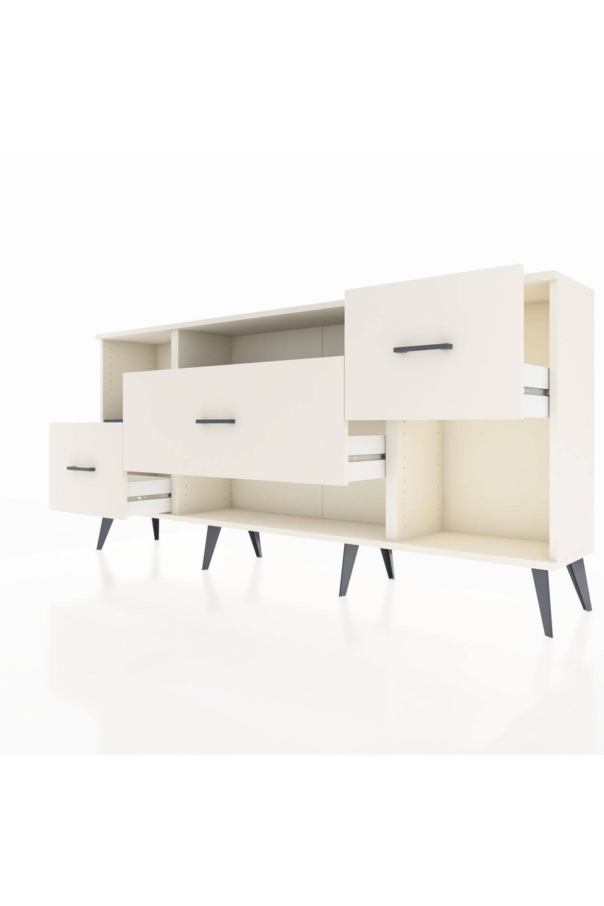 Arges Konsol 2 Raflı 3 Çekmeceli 176x30x83 - S148M019V07A