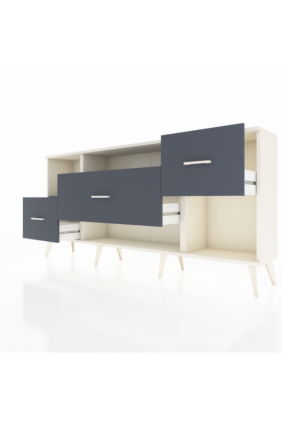 Arges Konsol 2 Raflı 3 Çekmeceli 176x30x83 - S148M019V08A