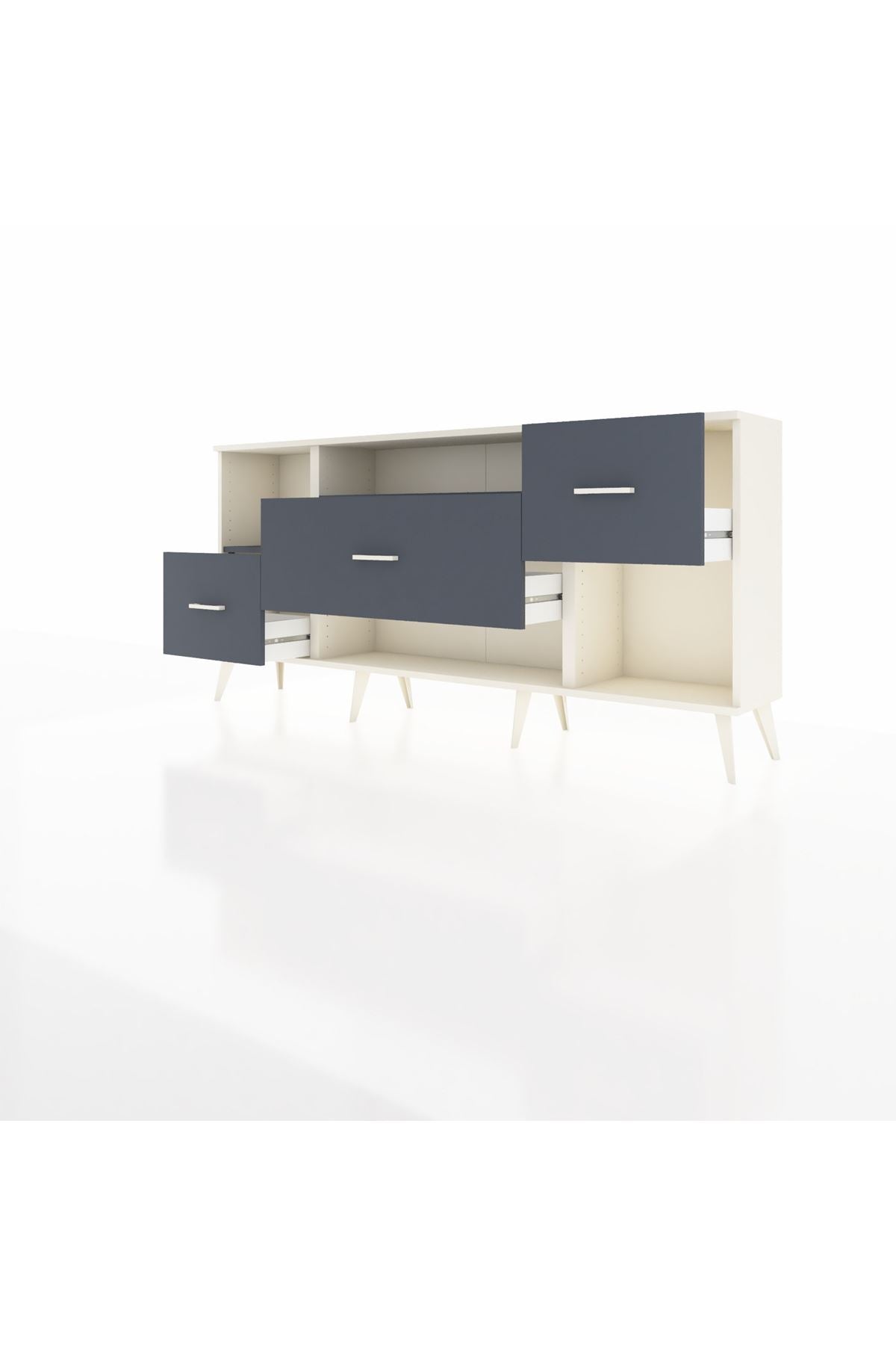 Arges Konsol 2 Raflı 3 Çekmeceli 176x30x83 - S148M019V08A