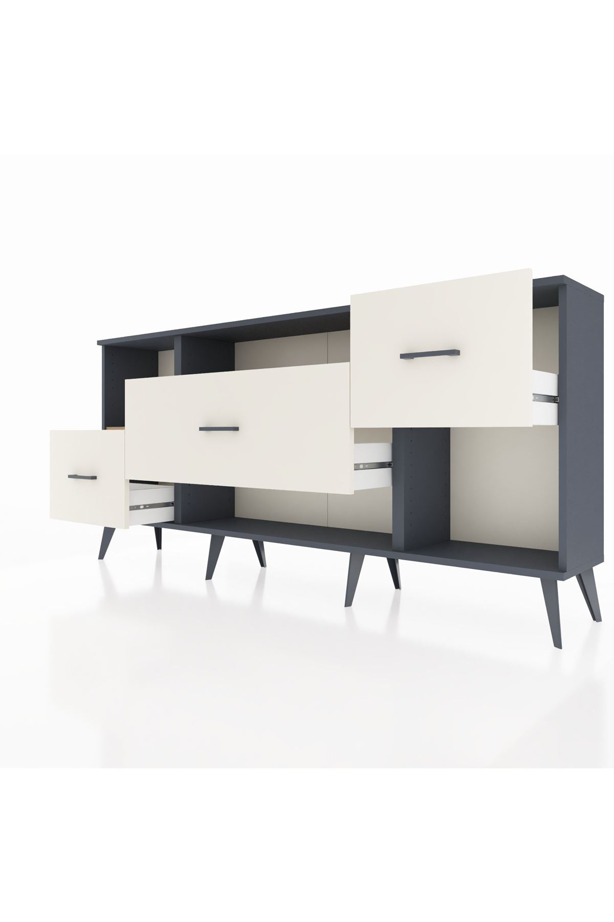 Arges Konsol 2 Raflı 3 Çekmeceli 176x30x83 - S148M019V10A