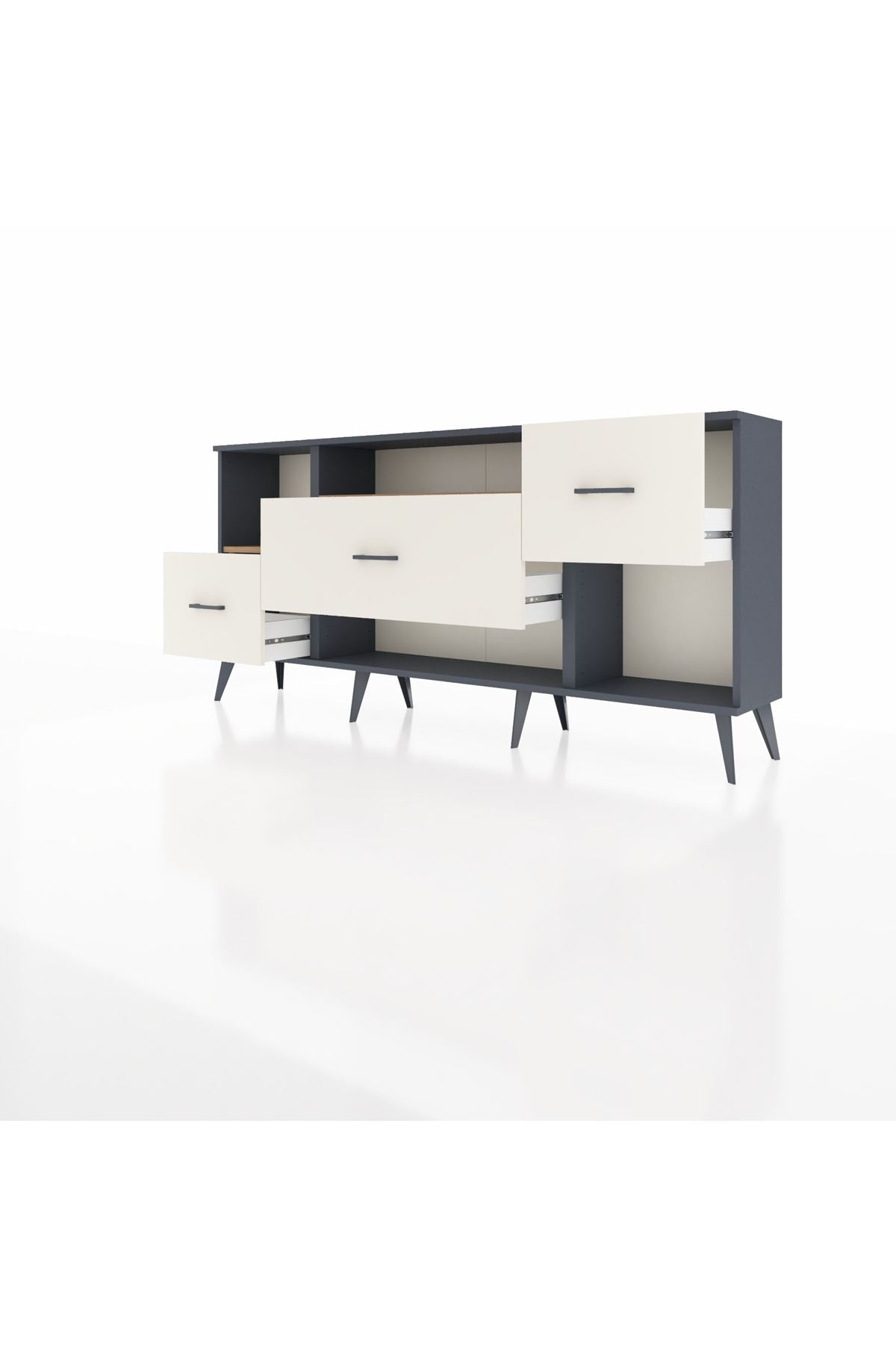 Arges Konsol 2 Raflı 3 Çekmeceli 176x30x83 - S148M019V10A