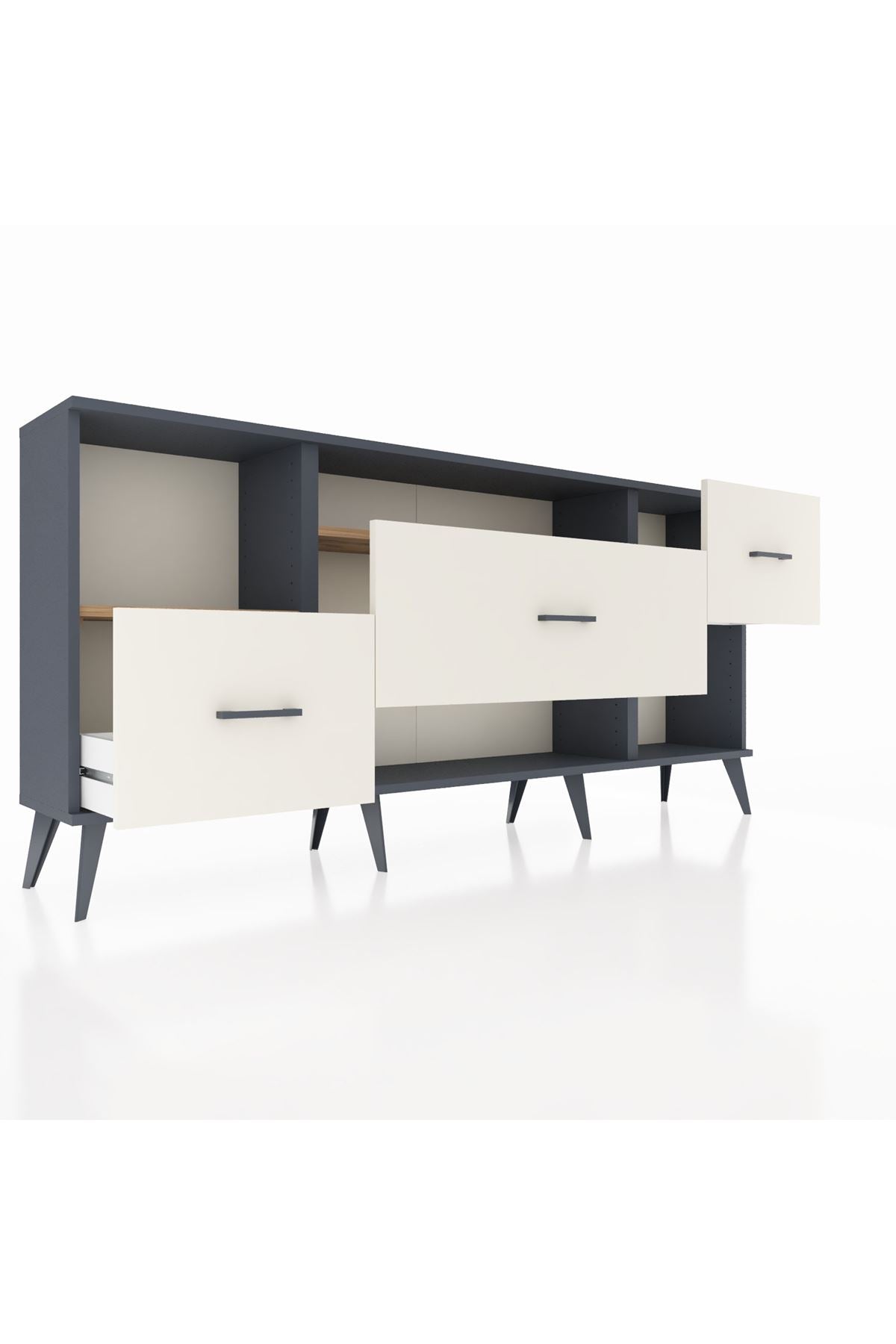 Arges Konsol 2 Raflı 3 Çekmeceli 176x30x83 - S148M019V10A