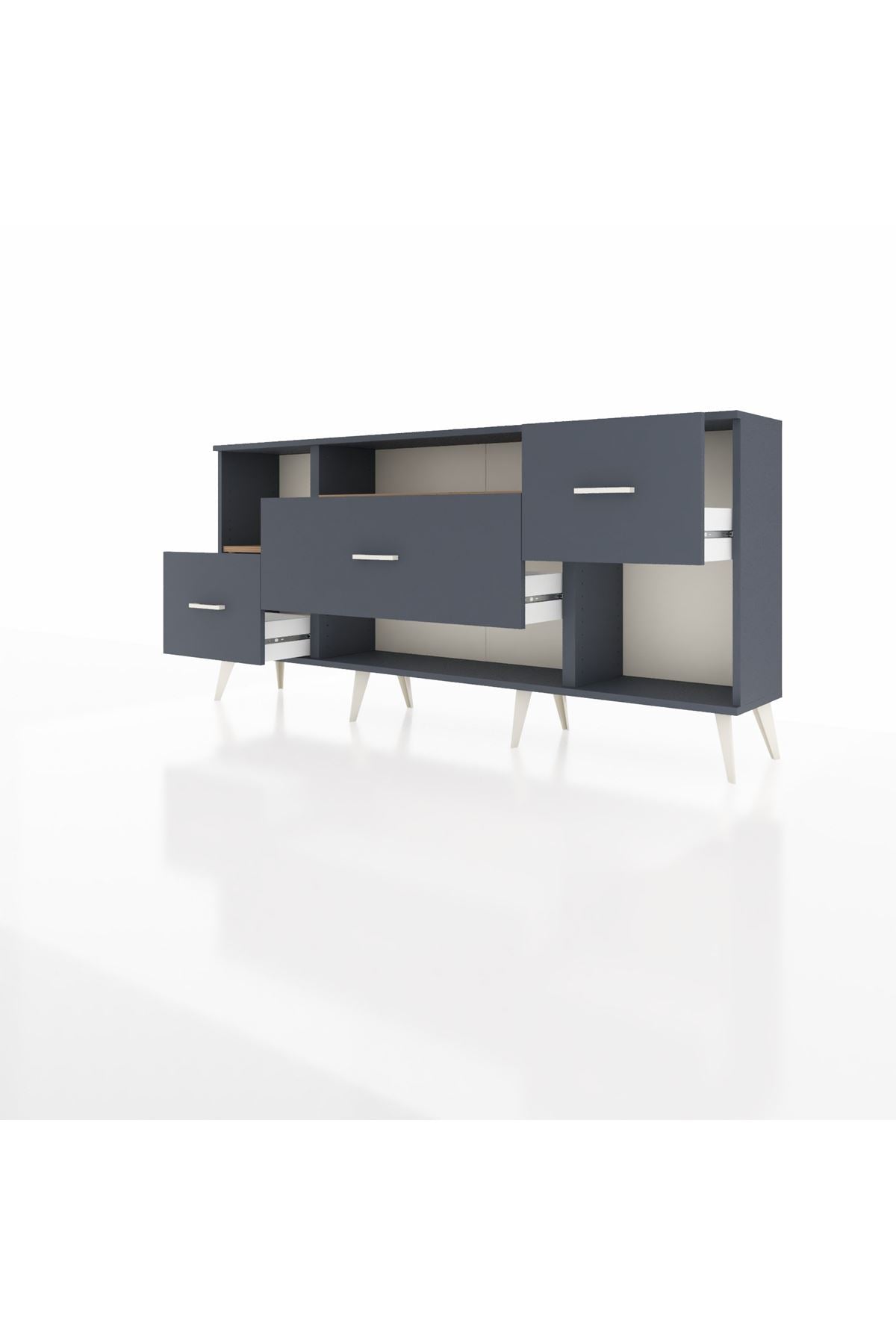 Arges Konsol 2 Raflı 3 Çekmeceli 176x30x83 - S148M019V11A