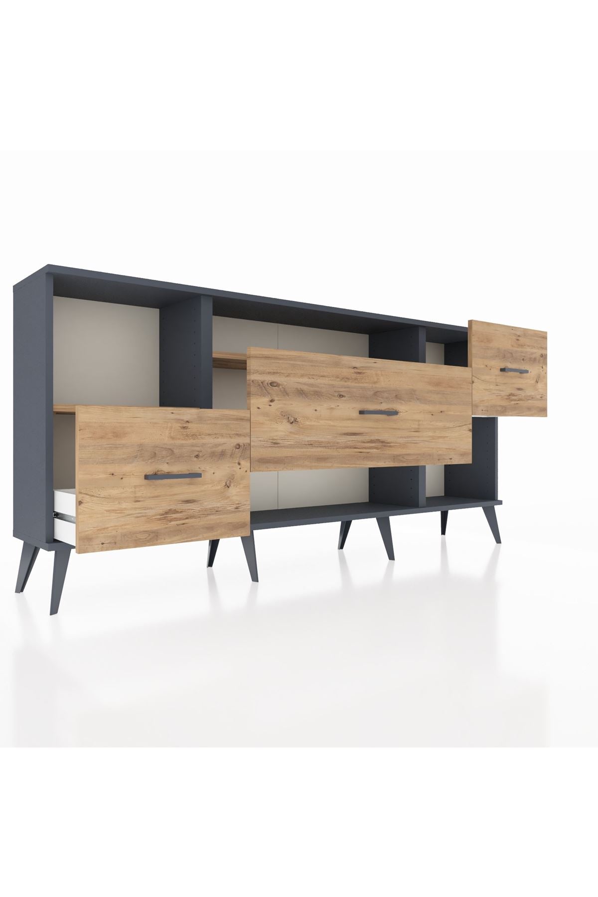 Arges Konsol 2 Raflı 3 Çekmeceli 176x30x83 - S148M019V12A