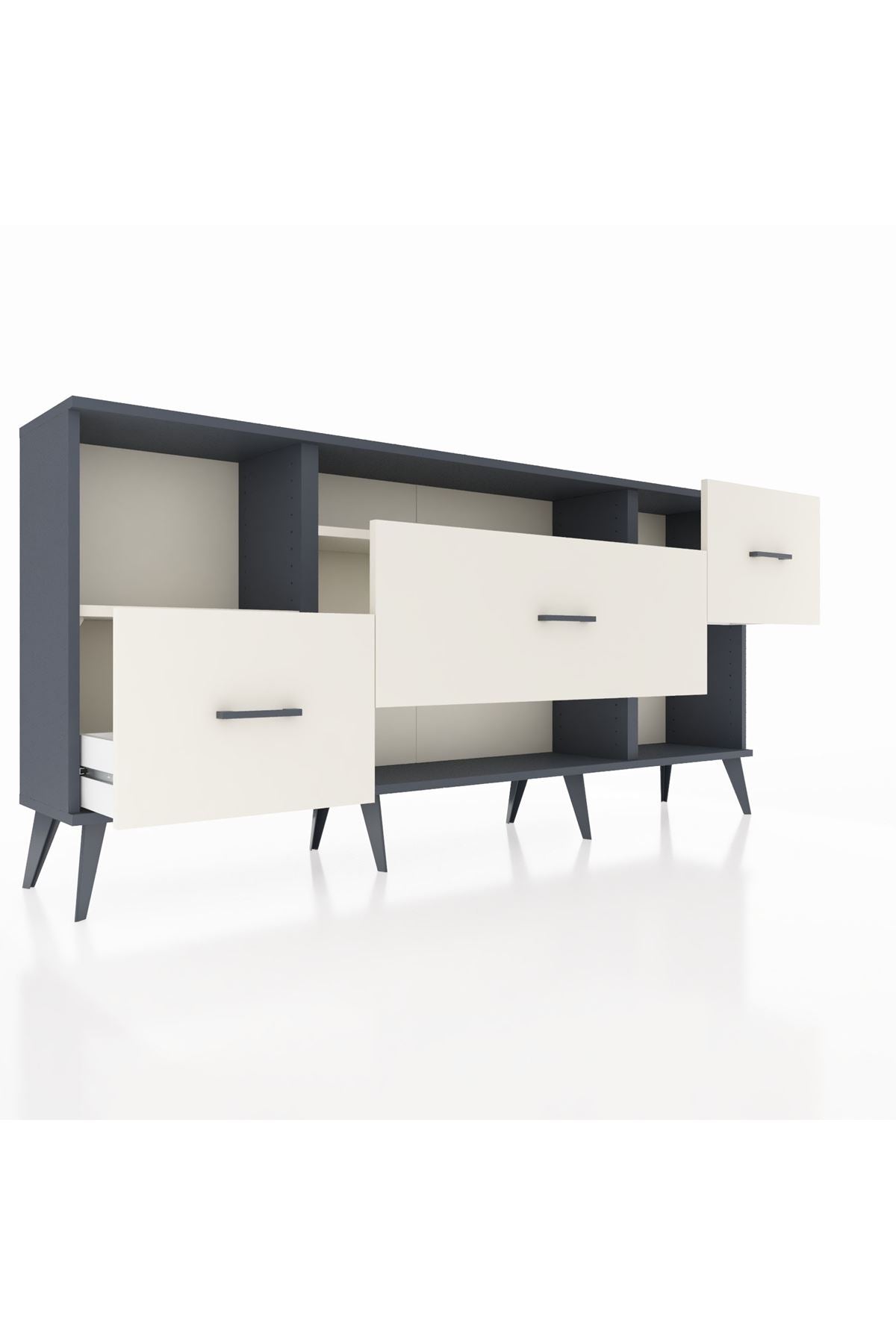 Arges Konsol 2 Raflı 3 Çekmeceli 176x30x83 - S148M019V13A